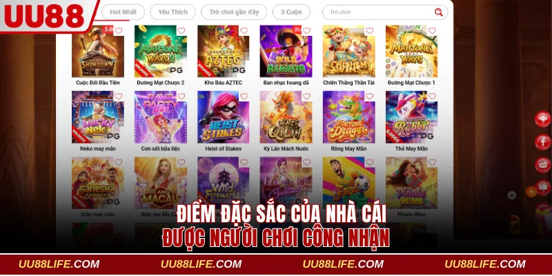 Điểm đặc sắc của nhà cái được người chơi công nhận