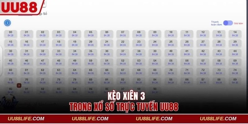 Kèo xiên 3 trong XS online